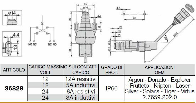 interruttore SAME-DEUTZ 36828 2.7659.202.0