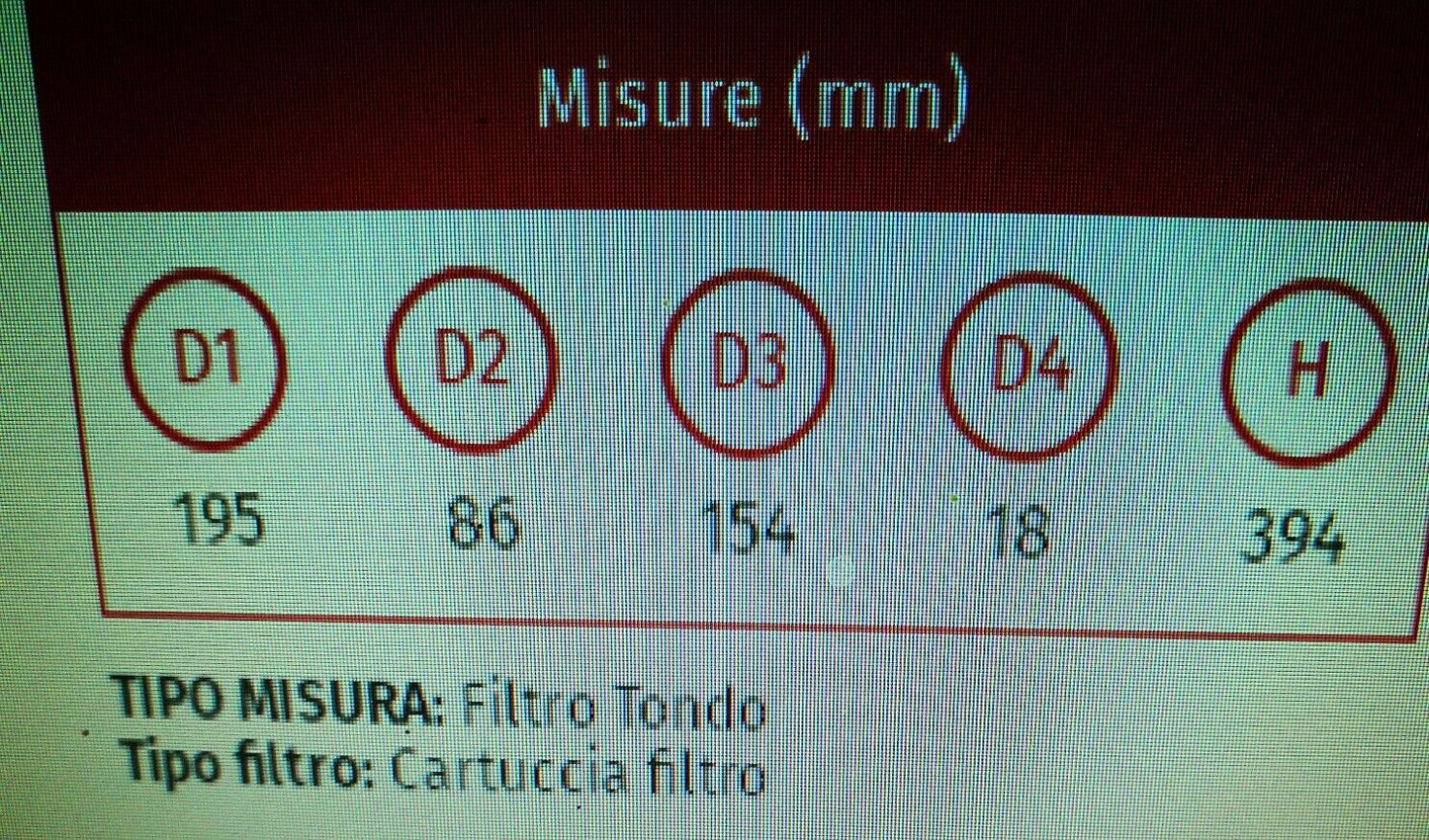 FILTRO ARIA PERKINS 26510214