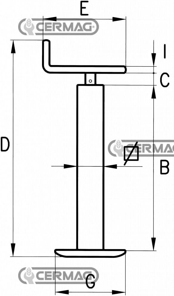 Servotimone Telescopico a Piede Fisso d. 60 400x570 - Cermag 60406
