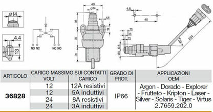 interruttore SAME-DEUTZ 36828 2.7659.202.0