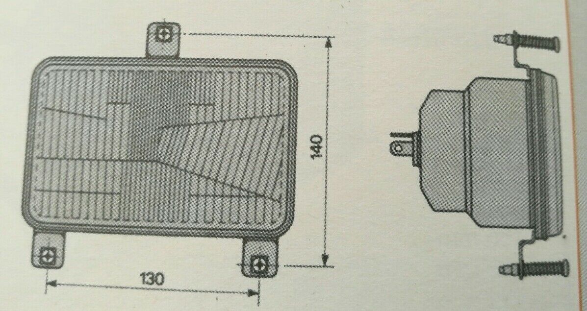 FANALE ANTERIORE A 2 LUCI PER TRATTORI LANDINI-MASSEY F.