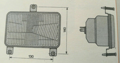 FANALE ANTERIORE A 2 LUCI PER TRATTORI LANDINI-MASSEY F.