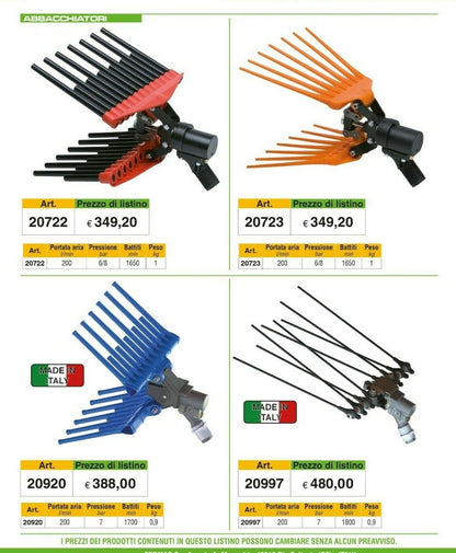 OFFERTA ATTREZZATURE RACCOLTA OLIVE ABBACCHIATORI/ASTE/MOTOCOMPRESSORI