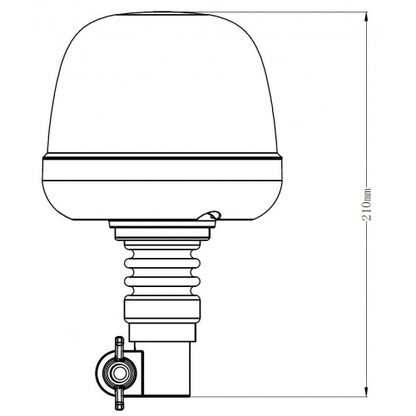 LAMPEGGIANTE  FLEX 12/24 28W 10 LED 7 FUNZIONI FLASH/ROTANTE