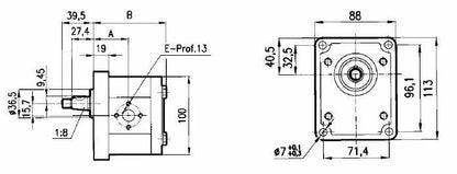 POMPA IDRAULICA IN ALLUMINIO GRUPPO 2 DESTRA 80965