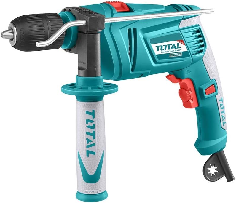 TOTAL - Trapano a percussione 850W con mandrino senza chiave da 13 mm e funzione martello per calcestruzzo