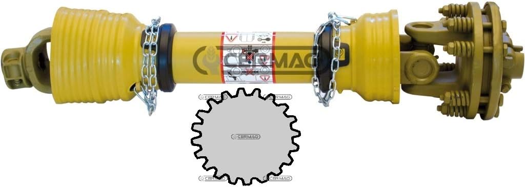ALBERO CARDANICO A PROFILO SCANALATO CON FRIZIONE A 2 DISCHI D'ATTRITO MONTATA - CATEGORIA 6 x 800
