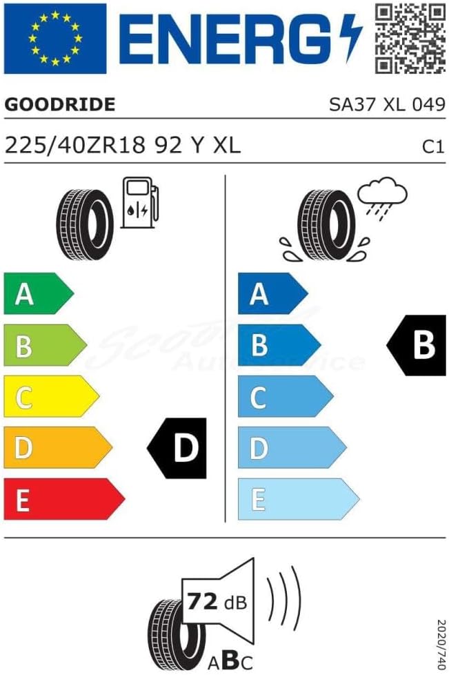 PNEUMATICI GOMME ESTIVE GOODRIDE SA 37 225/40ZR18 92W TL XL