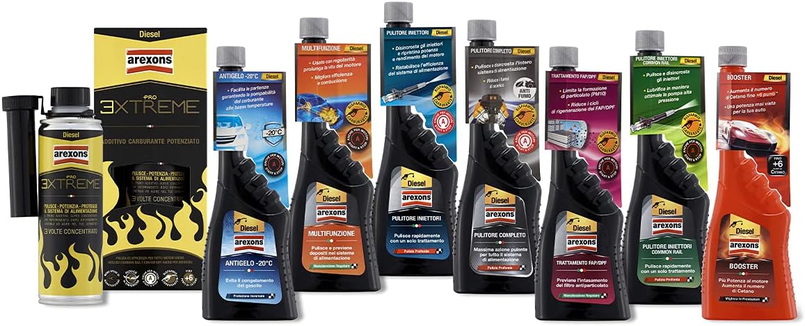 AREXONS Additivo PRO Extreme Diesel, 325 ml, Adatto per Tutti Motori Gasolio, 3 Volte più Concentrato, Protegge dalla Corrosione, Mantiene Motore Pulito, Migliora Le Prestazioni del Motore Diesel