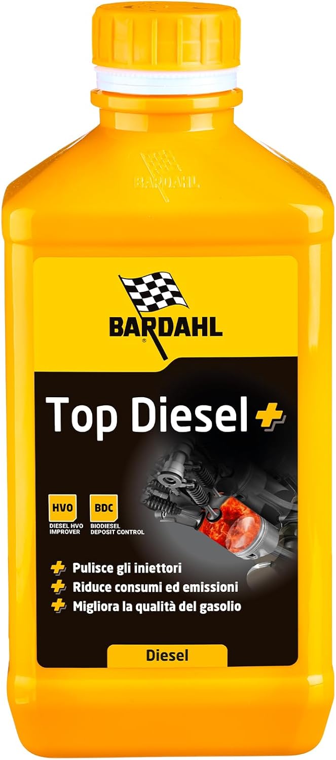 Bardahl - Additivo Top Diesel, Lubrifica la Pompa di Alta Pressione, Protegge Tutto il Sistema di Alimentazione, Riduce i Consumi di Carburante, 1 Litro