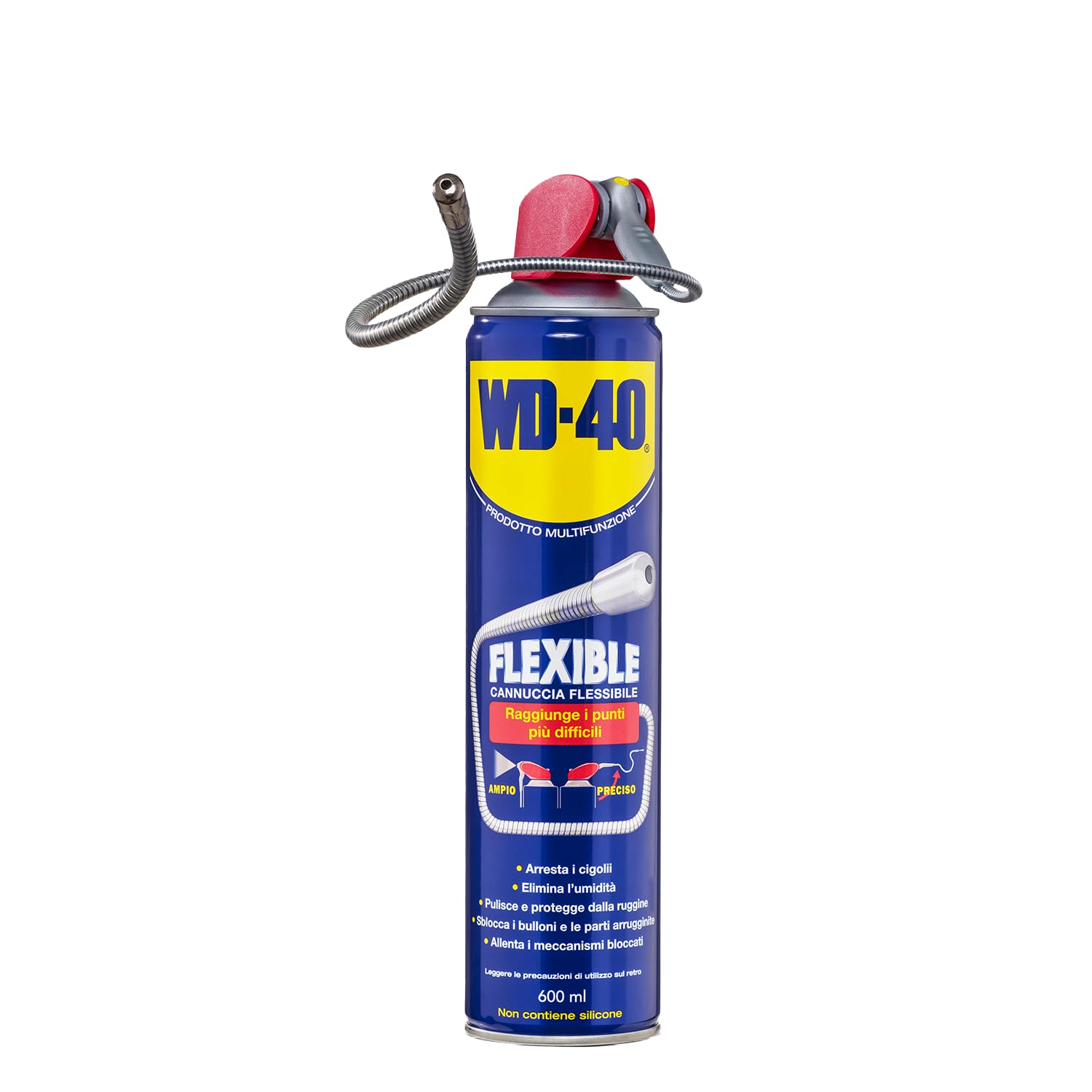 WD-40 - Prodotto Multifunzione - Lubrificante Spray Doppia Posizione - Elimina i cigolii, sblocca, idrorepellente, previene la ruggine - Per tutti i metalli, plastica, gomma - Senza silicone - 6x500ml