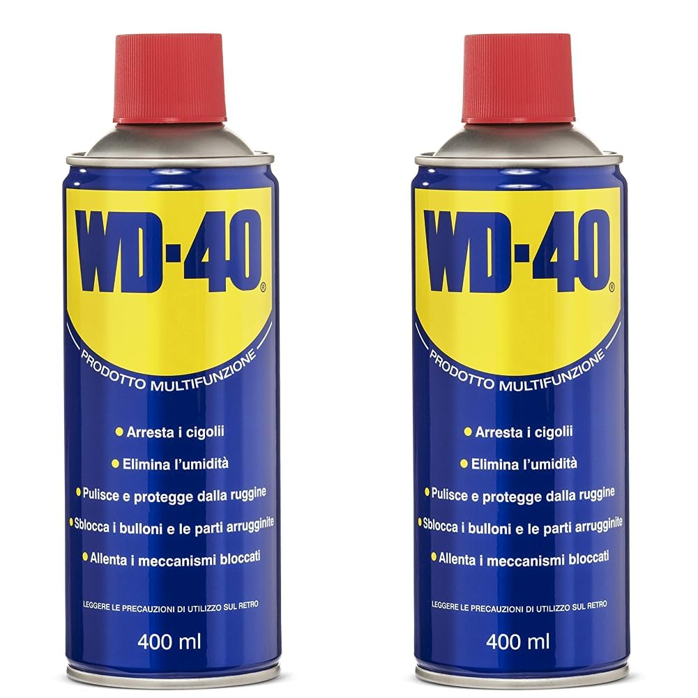 WD-40 - Prodotto Multifunzione - Lubrificante Spray Doppia Posizione - Elimina i cigolii, sblocca, idrorepellente, previene la ruggine - Per tutti i metalli, plastica, gomma - Senza silicone - 6x500ml