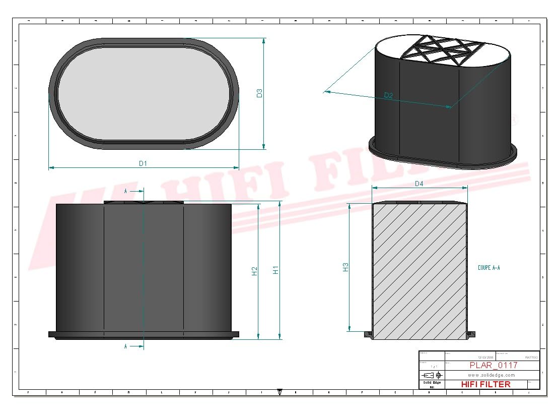 HIFI Filtro dell'aria SA 12300 compatibile con SL 1507