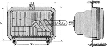5165824 FANALE ANTERIORE A 2 LUCI PER TRATTORI FIAT