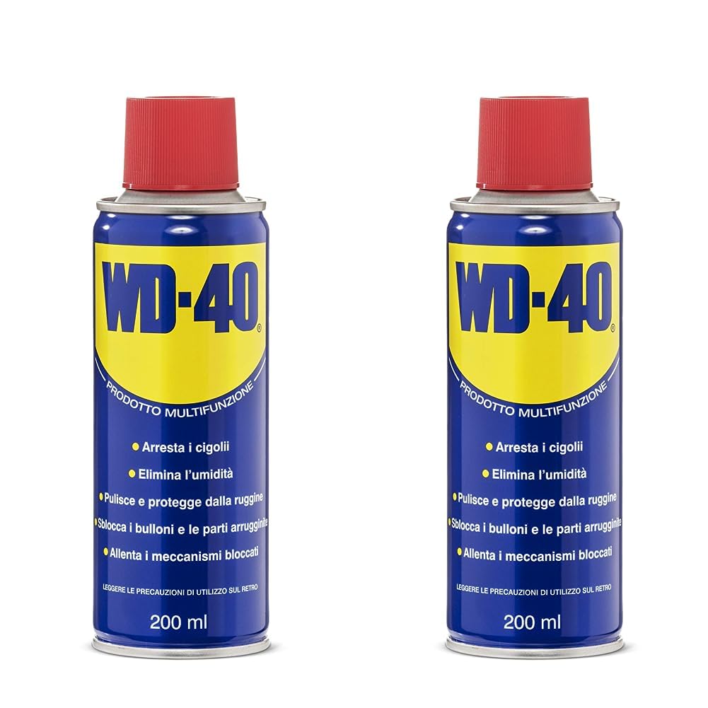 WD-40 - Prodotto Multifunzione - Lubrificante Spray Doppia Posizione - Elimina i cigolii, sblocca, idrorepellente, previene la ruggine - Per tutti i metalli, plastica, gomma - Senza silicone - 6x500ml