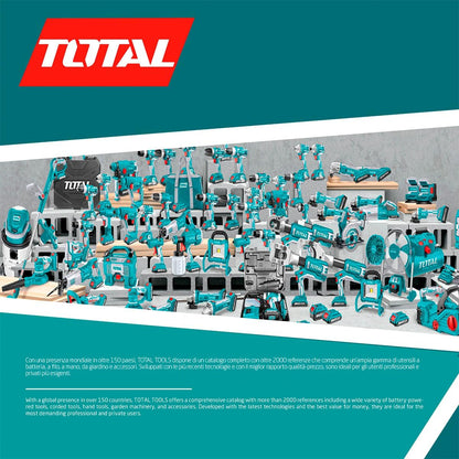 TOTAL - Pinza Universale Rinforzata | Massima Resistenza e Robustezza | Cromo Vanadio | Manico ergonomico in Fibra | Fissaggio per Protezione Anticaduta | Lunghezza: 180 mm