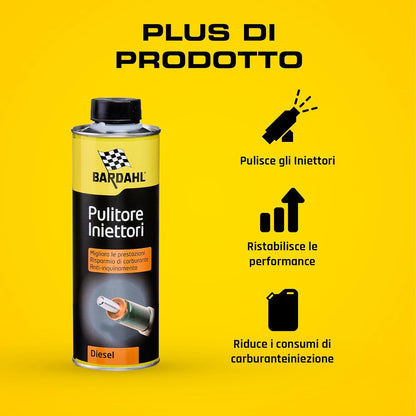Bardahl - Additivo Pulitore Iniettori Diesel, Compatibile con Filtro Antiparticolato, Lubrifica Gli Iniettori e la Pompa del Gasolio, 500ml