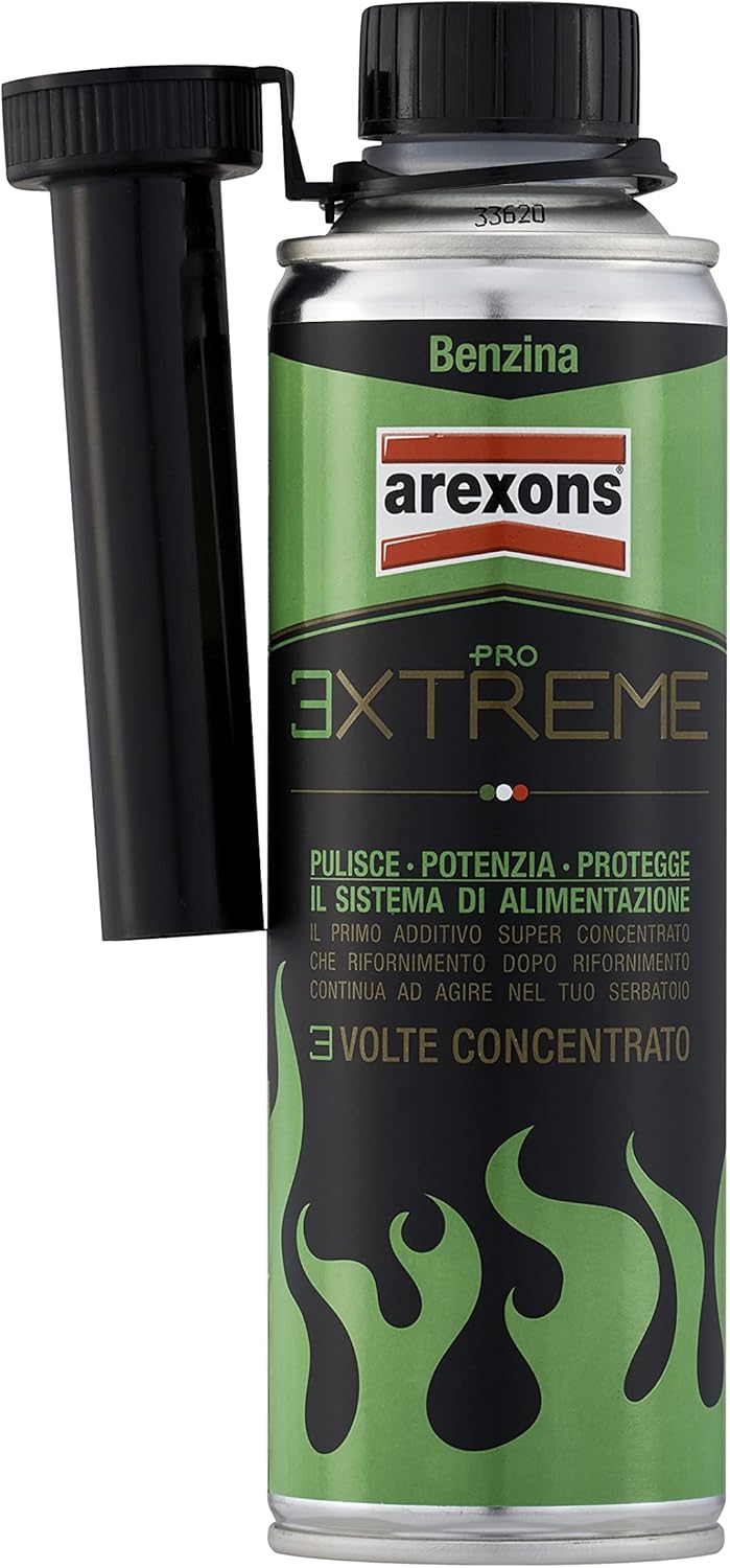 Arexons Additivo Pro Extreme Benzina, 325 ml, Adatto per Tutti Motori Benzina, 3 Volte Più Concentrato, Rimuove Depositi, Previene Ruggine, Mantiene Motore Pulito, Migliora le Prestazioni del Motore