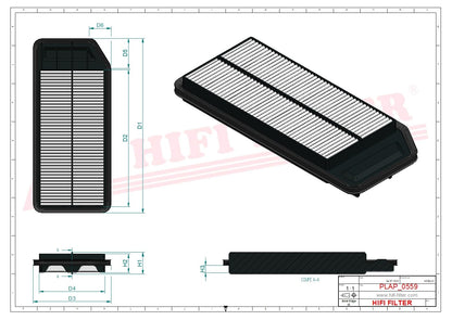 HIFI Filtro dell'aria SA 12300 compatibile con SL 1507