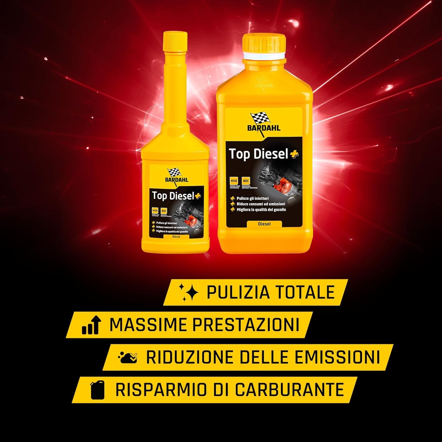 Bardahl - Additivo Top Diesel, Lubrifica la Pompa di Alta Pressione, Protegge Tutto il Sistema di Alimentazione, Riduce i Consumi di Carburante, 1 Litro