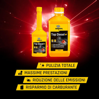 Bardahl - Additivo Top Diesel, Lubrifica la Pompa di Alta Pressione, Protegge Tutto il Sistema di Alimentazione, Riduce i Consumi di Carburante, 1 Litro