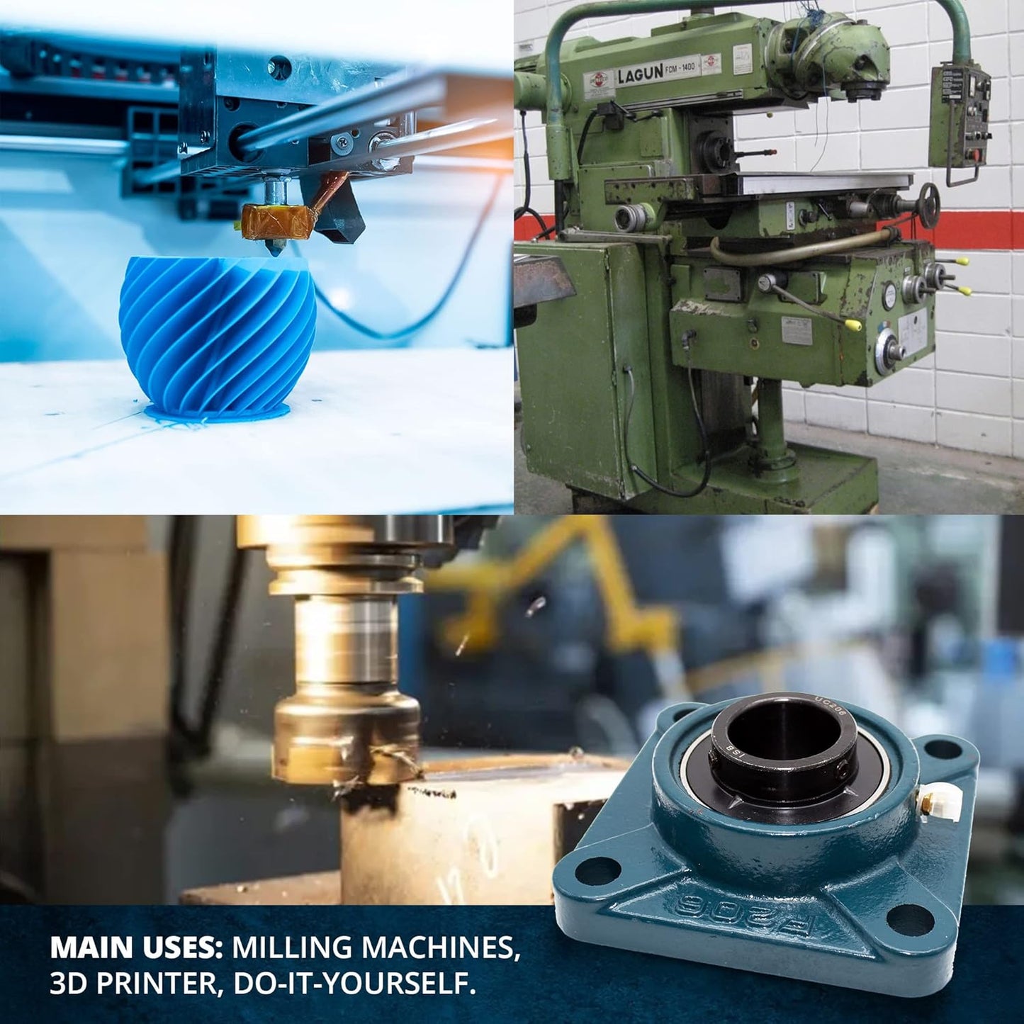 UCF 206 / SF30, 30 mm di diametro, a blocco Alloggiamento pressofuso, cuscino allineamento cuscinetto