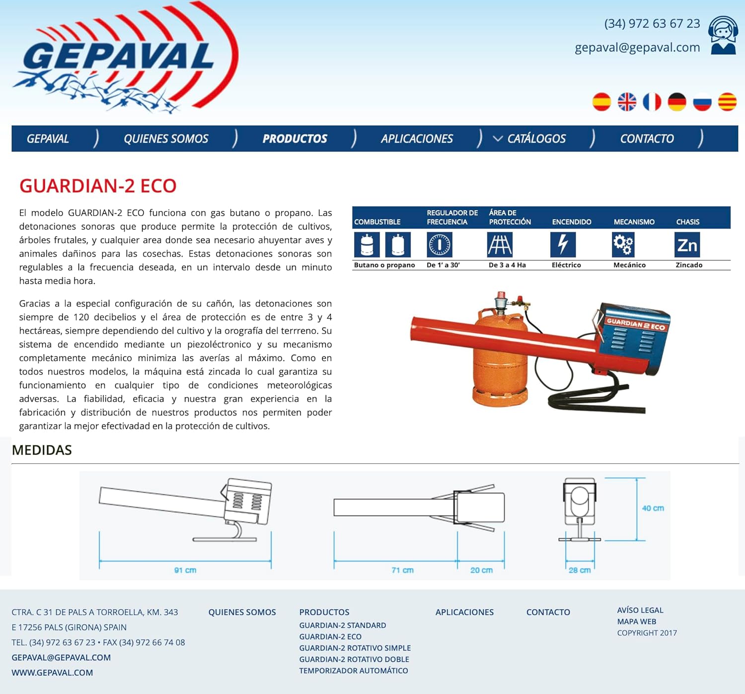 Cannone Spaventapasseri a Gas Guardian 2 - Kramp GI2000ECO