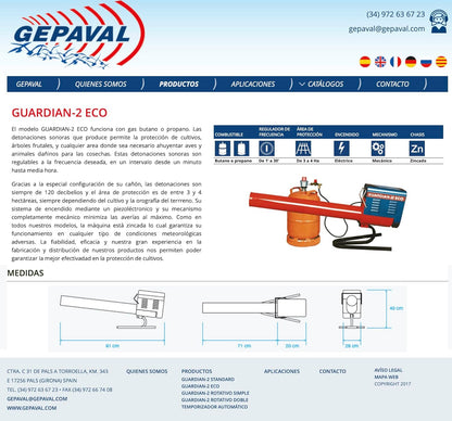 Cannone Spaventapasseri a Gas Guardian 2 - Kramp GI2000ECO