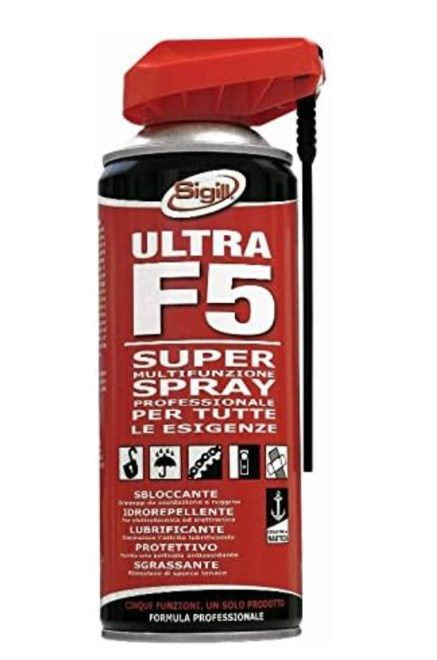 SET RISPARMIO 2 PEZZI - SIGILL Ultra F5 500 ml super pray MULTIFUNZIONE spray ideale per nautica! Sblocca, lubrifica, sgrassa e protegge, Prodotto professionale (1)